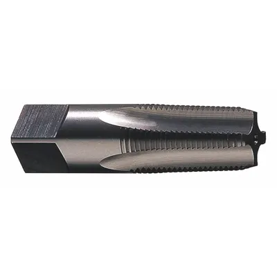 CLE-LINE Pipe and Conduit Thread Tap: 1 1/2"-11.5 NPT, 7 Flute, Semi-Bottoming Chamfer (MPN C64221) - General Purpose Pipe Taps
