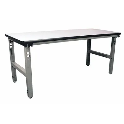 PRO-LINE Workbench: Adj Ht, Laminate, 72 in x 30 in, 850 lb Overall Load Capacity - Open-Base Workstations