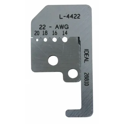 IDEAL Replacement Blade Set: 25/32 in Overall Lg, Steel, Less than 6 in, 10F550 - Wire Stripper Replacement Blades