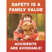 Poster: 22 in x 17 in Nominal Sign Size, Clear Film Laminate, English, Plastic, Red (MPN SP124527L)