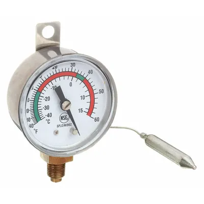 OEM NSF-Rated Panel Mount Dial Thermometer, -40°C to 15°C, ±2% Accuracy - NSF-Rated Panel Mount Dial Thermometers