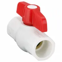 NDS Manual Two-Way Ball Valve: 3/4 in, PVC, Angle, Socket x Socket, 150 psi Max. Pressure (CWP), Tee (MPN E1410-07)