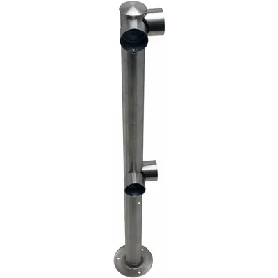 TENSABARRIER Rigid Barrier Corner Post: Rigid Barrier Corner Post, 36 in Overall Ht - Center & Corner Posts for Modular Rigid Barriers