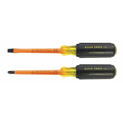 KLEIN TOOLS ESD Safe Insulated Screwdriver Set: 1-10 Pieces, 2 Pieces - Insulated Screwdriver Sets