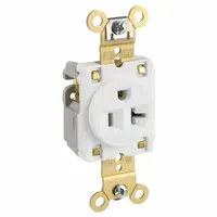 HUBBELL Receptacle: Single, 5-20, White, 125V AC, 20 A, 2 Pole / 3 Wire (MPN HBL5361W)