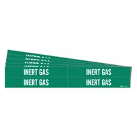 Pipe Marker: Inert Gas, Green, White, Fits 3/4 to 2 3/8 in Pipe O.D., 4 Pipe Markers, 5 PK (MPN 7164-4-PK)
