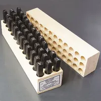 YOUNG BROS. STAMP WORKS Hand Stamp Kit: 0 thru 9 (6 doubles as 9)/Ampersand (&)/A thru Z, Steel (MPN 00363)