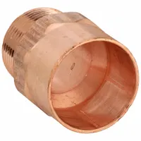 NIBCO Sweat Fitting Adapter: 1 1/4 in CTS x 1 in Pipe, Cup x MNPT, Wrot Copper (MPN 604R 11/4x1)