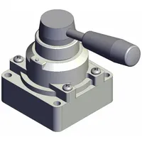 Hand Valve: VH Series, Lever Actuator, 3/8 in NPT, Bottom-Ported Body, 1 MPa Op Pressure - Max (MPN VH320-N03)