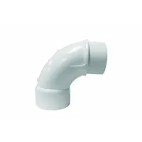 Pipe Elbow: 90° Elbow, Schedule 40, PVC, 2 in x 2 in Size, Socket x Spigot, Female x Male, White (MPN 409020SW)