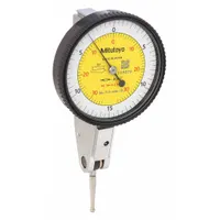 MITUTOYO Horizontal Dial Test Indicator: 0 in to 0.03 in /0 mm to 0.7 mm, Horizontal, Inch/Metric (MPN 513-406-10T)