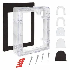 Clear spacer with 2-inch overall depth, designed to extend mounting depth of STI Weather Stopper covers. Includes STI-3004 Rigid Conduit Gasket for installation. Compatible with STI Weather Stopper alarm and wall fixture covers.