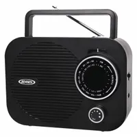 JENSEN AUDIO Radio: Black, Battery, AM/FM Receiver, 1 Speakers, Analog, Handle, Battery/Plug Outlet (MPN MR-550-BK)