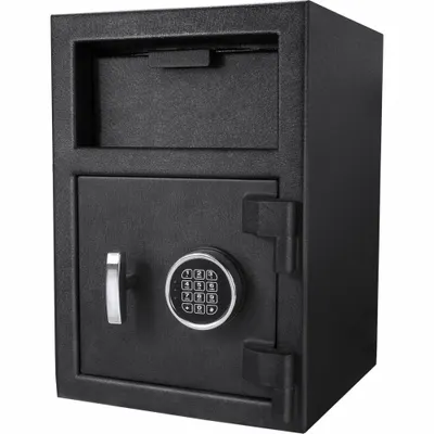 BARSKA Depository Safe: Digital Combo Lock, 1.03 cu ft Capacity, Steel - Combination Lock Depository Safes