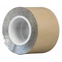 3M Foil Tape: 2 in Wd, 5 yd Lg, 15 mil Thick, Acrylic, Indoor/Outdoor, -25°F Min Temp, Silver, 2552