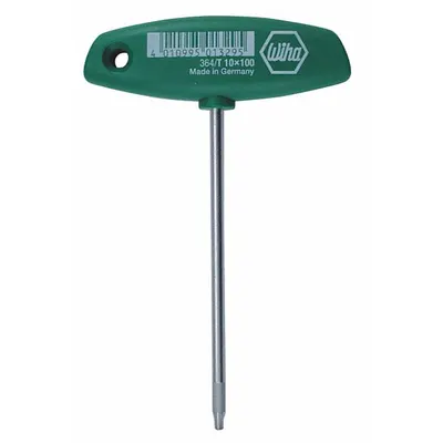 WIHA T20 Torx T-Handle Screwdriver, Stubby, 100 mm Blade - General Purpose Torx Screwdrivers