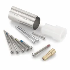 This chrome-finished tub and shower stem is designed for use with single-handle shower faucets. It serves as a handle extension, providing additional reach or leverage for operating the faucet. Suitable for residential or commercial shower installations where extended handle operation is desired.