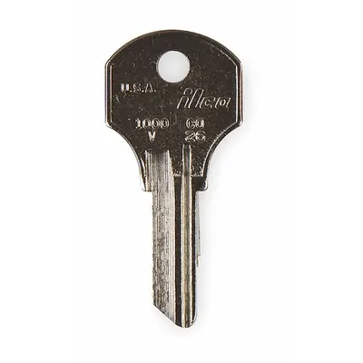 KABA ILCO Key Blank: Compatible with Hudson Locks, Key ID # CO26, 6 Pins, Brass - Door Lock Key Blanks