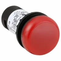 EATON Flush Panel Light: 22 mm Panel Mounting Hole Dia, LED, Red, Flush Head, C22 (MPN C22-L-R-24)