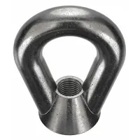 Eye Nut: 1 1/4"-7 Thread, Steel, Black Oxide, Oval, 2 1/2 in Inside Dia, 5 1/4 in Outside Dia (MPN EN-12-HD)