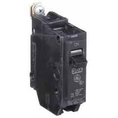 Single-pole bolt-on miniature circuit breaker rated 30 A at 120/240V AC with a 22kA interrupting capacity at 120/240V AC. Designed for single-phase applications and bus connections in load centers. Provides overcurrent protection in electrical distribution systems.