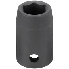 SAE 6-point standard-length impact socket with 1/2 in drive and 9/16 in socket size. Manganese Phosphate finish. Designed for use with impact wrenches in fastening and loosening applications.
