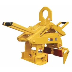 Barrier lifting grab with 8,500 lb load capacity. Constructed with polyurethane to protect barrier surfaces during handling. Used in construction and infrastructure projects for lifting and positioning concrete or steel barriers.