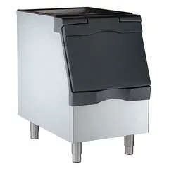 This SCOTSMAN ice bin is constructed with a stainless steel top-hinged lid and body. It provides 370 lb storage capacity for ice produced by an ice machine. Dimensions: 44 in height, 22 in width, 34 in depth. Suitable for commercial kitchens, bars, and foodservice operations.
