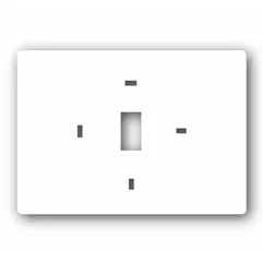 White plastic cover plate accessory for the Pro 1 series. Measures 5-1/2 in x 7-1/2 in overall. Can be mounted horizontally or vertically. Used to cover wall imperfections around a thermostat or controller.