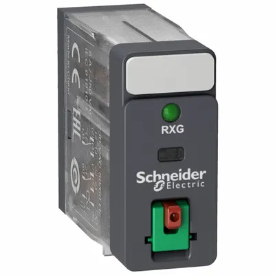 SCHNEIDER Relay: Socket Mounted, 5 A Current Rating, 220V AC, DPDT, 8 Pins/Terminals - Socket-Mounted Relays