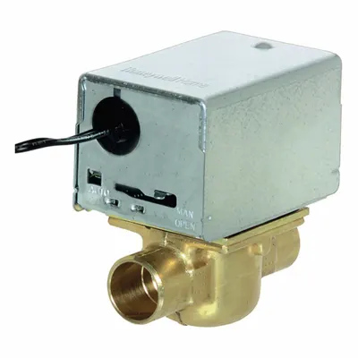 HONEYWELL HOME Motorized Zone Valve: 3.5 Cv Flow Rate, 2-Way, 3/4 in Female Sweat, Spring Return - 2-Way Sweat Connection Zone Valves