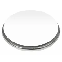 Silver round disc magnet with 1 in outside diameter, 0.062 in thickness, and 16.5 lbf maximum pull force. Grade 42 neodymium construction. Used for holding, positioning, and fixturing in industrial settings