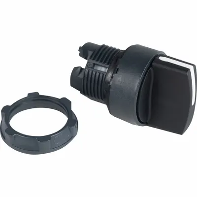 SCHNEIDER Short-Handled Selector Switch: 22 mm Panel Mount Size, 2 Positions - Selector-Switch Operators