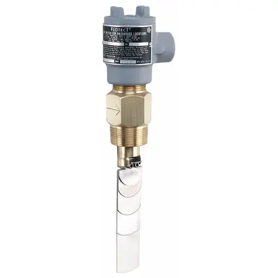 Dwyer Liquid Flow Switch: Paddle, 1 1/2 in For Pipe Size, Brass, 1 1/2 in NPT - Insertion-Style Hazardous-Location Switches for Liquids