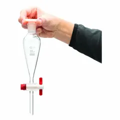 APPROVED VENDOR Separatory Funnel, 50 mL, Borosilicate Glass, Colorless