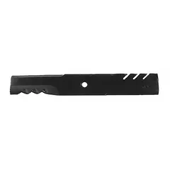OREGON lawn mower blade with a 5/8 in center hole diameter, 2-1/2 in width, and 20-1/2 in length. Designed for cutting grass in compatible walk-behind or riding mowers. Suitable for medium-duty residential or commercial mowing applications.