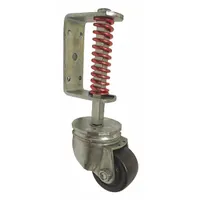 PAYSON CASTERS, INC Side Mount Caster: Swivel, Rubber, 3 in Wheel Dia., 1 7/8 in Wheel Wd, Steel (MPN 882-3PJ)