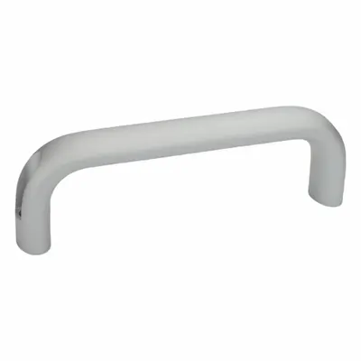 JW WINCO Pull Handle: Unthreaded Holes, Aluminum, Silver - Load-Rated Standard "U" Pull Handles