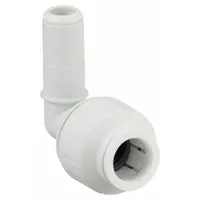 JOHN GUEST Push-Fit Elbow Fitting: 90° Elbow, 1/2 in OD x 1/2 in OD Size, Plastic, Adapter (MPN PEI222020)