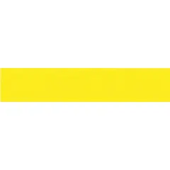 Yellow plastic identification marker for Metro Super Erecta wire shelving. Measures 1-1/4 in by 6 in. Used to label shelf locations or contents in storage areas.