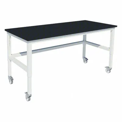 INSTOCK Heavy Duty Table: 30 in Overall Wd, 36 in Overall Ht, 6 ft Overall Lg, Phenolic - Adjustable-Height Laminate Surfaced Lab Tables