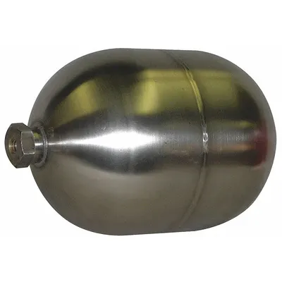 NAUGATUCK Float Ball: Float Ball, 1/4 in NPT, 1/4 in Thread Size, NPT, External - Stainless Steel Threaded Floats