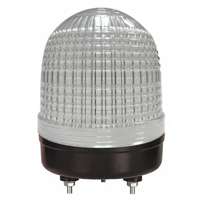 DAYTON Warning Light: Clear, LED, 90 to 240V, 3 3/8 in Overall Dia - Wired Multimode Lights