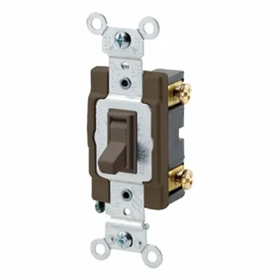 LEVITON Toggle Framed Single-Pole, 20 Amp: Toggle Switch, Single Pole, Maintained - Toggle Wall Switches