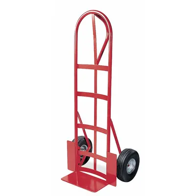 Dayton General Purpose Hand Truck: 500 lb, Single-Loop Handle, Red, Steel, Pneumatic - General Purpose Hand Trucks
