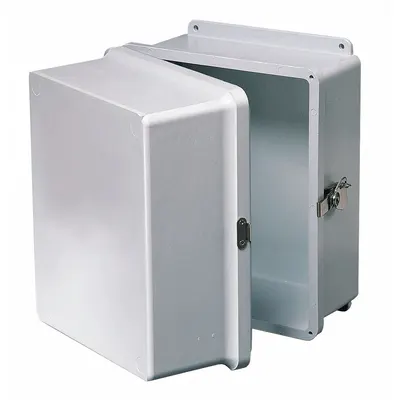 WIEGMANN Enclosure: Fiberglass, 9 in x 7 in x 8 in, NEMA 12/4X, Solid Cover - Nonmetallic Enclosures