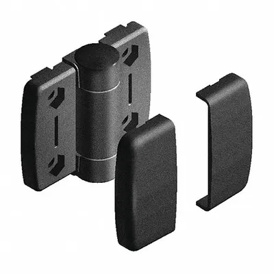 FATH Friction Hinge: 63 mm x 73.5 mm, 45 Series, For 10 mm Slot Wd, Black, Polyamide - Adjustable-Friction Fixed Hinges