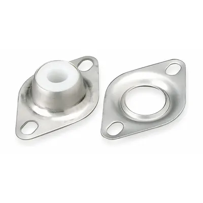 DAYTON 2 Bolt Flange Bearing: 2 Bolt, 5/8 in Bore, 4 3/8 in Overall Lg - Stamped Steel Flange-Mount Plain Bearings