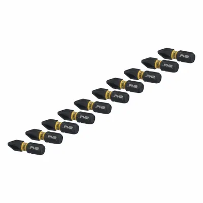DEWALT Screwdriver Bit: Screwdriver Bit, Imperial, PH2 Bit Industry Size, #2 Bit Size - Impact Bits