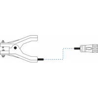 This accessory includes a 2 ft straight cable with a small drum clamp and quick connect. It is designed for use with the LE600I StaticSure Unit to provide a grounding path for static control during handling of sensitive components